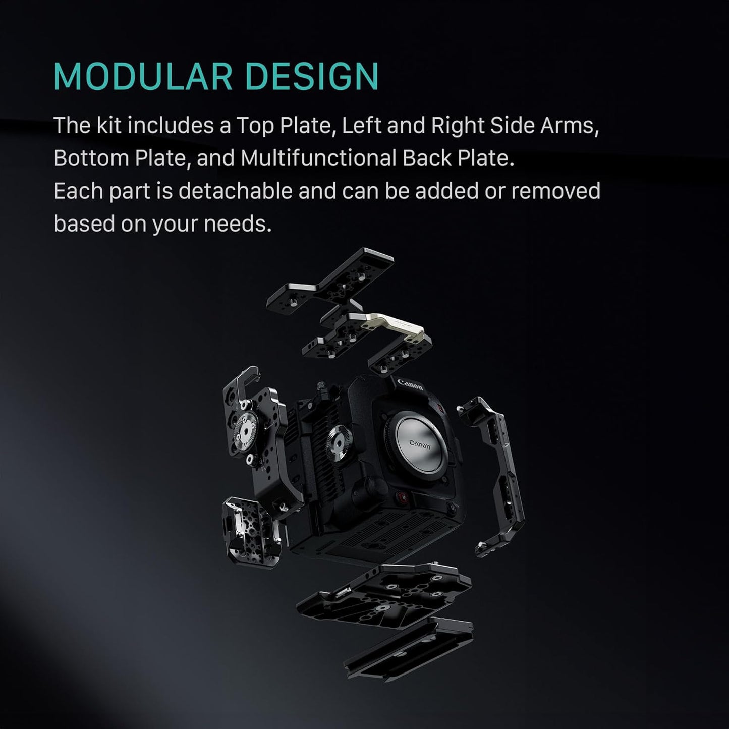 Tilta Camera Cage Advanced Kit for Canon C400 | Includes Full Cage, Rear Accessory Plate, Top Handle Extension, Shoulder Baseplate & More | Arri Rosette, NATO Rail, 3/8"-16 & 1/4"-20