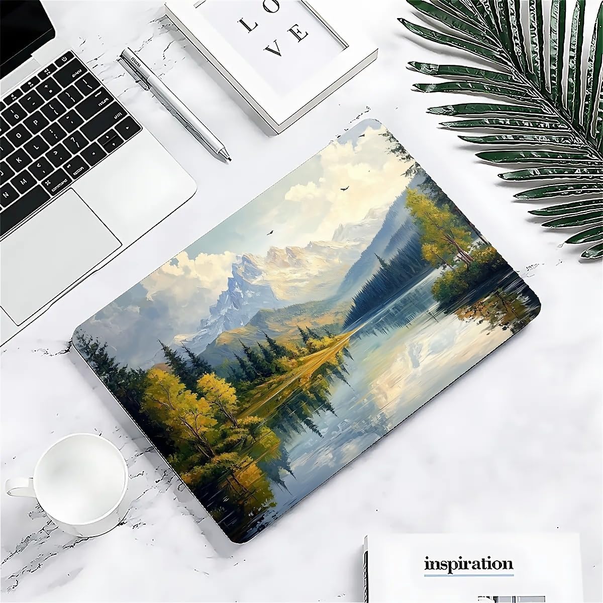 Compatible with MacBook Air 13.3 13.6 Inch Case 2022 2021 2020 2019 Plastic Hard Shell Case Cover,13.6 Air (A2681) M2 2022, Mountains and Trees