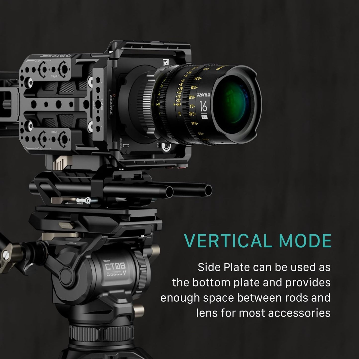 Tilta Camera Cage Pro Kit V-Mount Compatible with Blackmagic Pyxis 6K/12K| Full Cage, Top Handle, V-Mount Battery Plate, Side Plate, Bottom Plate, Universal 15mm Baseplate w/Rods, and Mini Tool