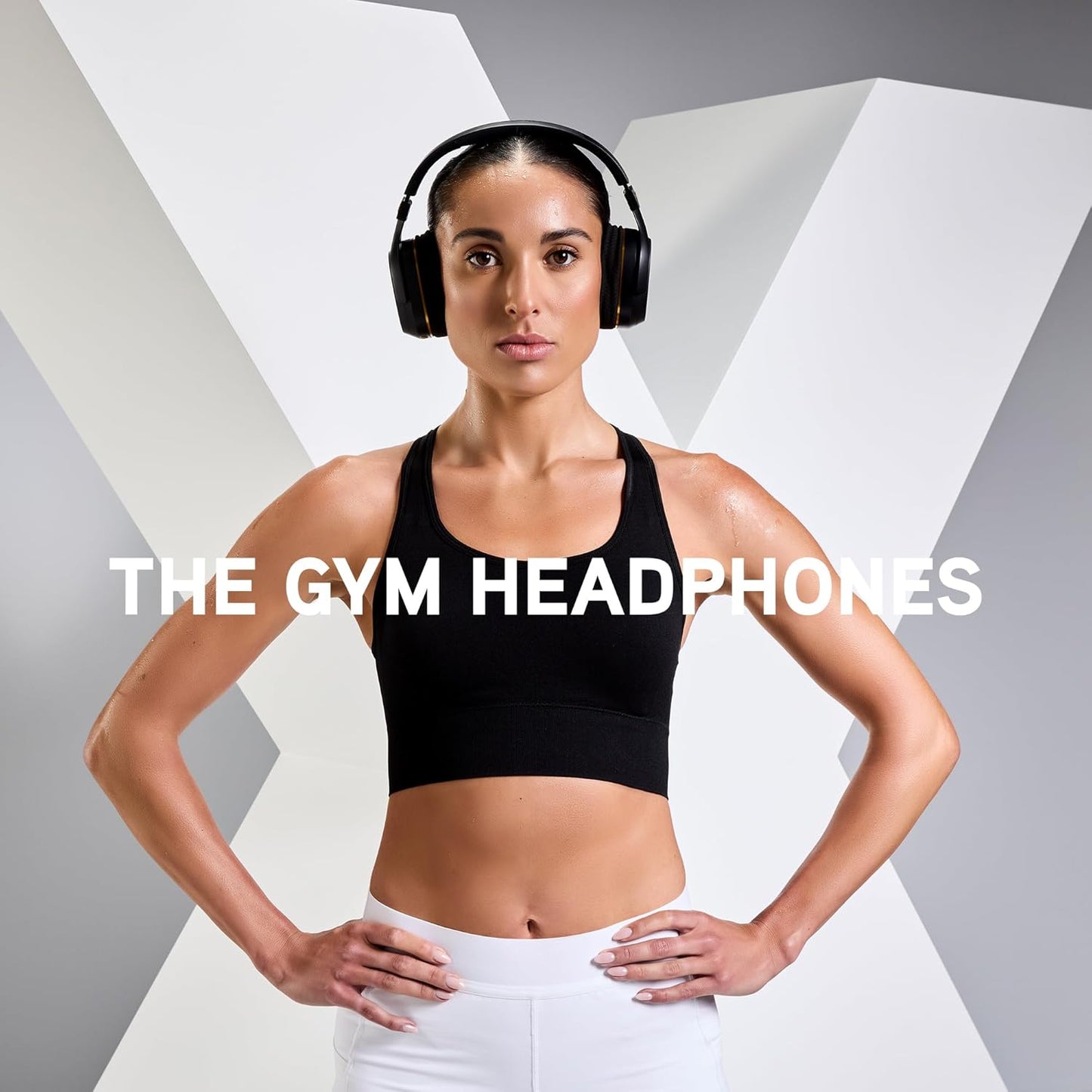 BlueAnt Pump X - The Gym Headphones | Sports Headphones | Cushioned & Cooling Ear Pads | (ANC) Active Noise Cancelling/Advanced Transparency | Wireless | Up to 58hr Play Time (Black | Silver)