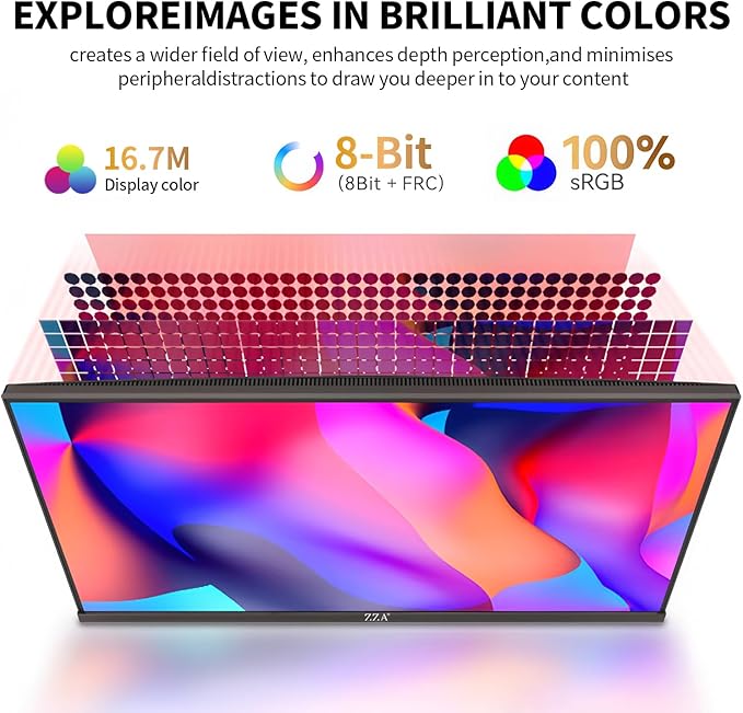 ZZA 32 Inch Computer Monitor, 4K Monitor 60HZ UHD(3840 * 2160P) 3000R IPS Screen with Ultra-Thin Bezels,HDR10,HDMI/DP Ports, Tilt Adjustable, Eyecare, Ideal for Business, Office, and Casual Gaming