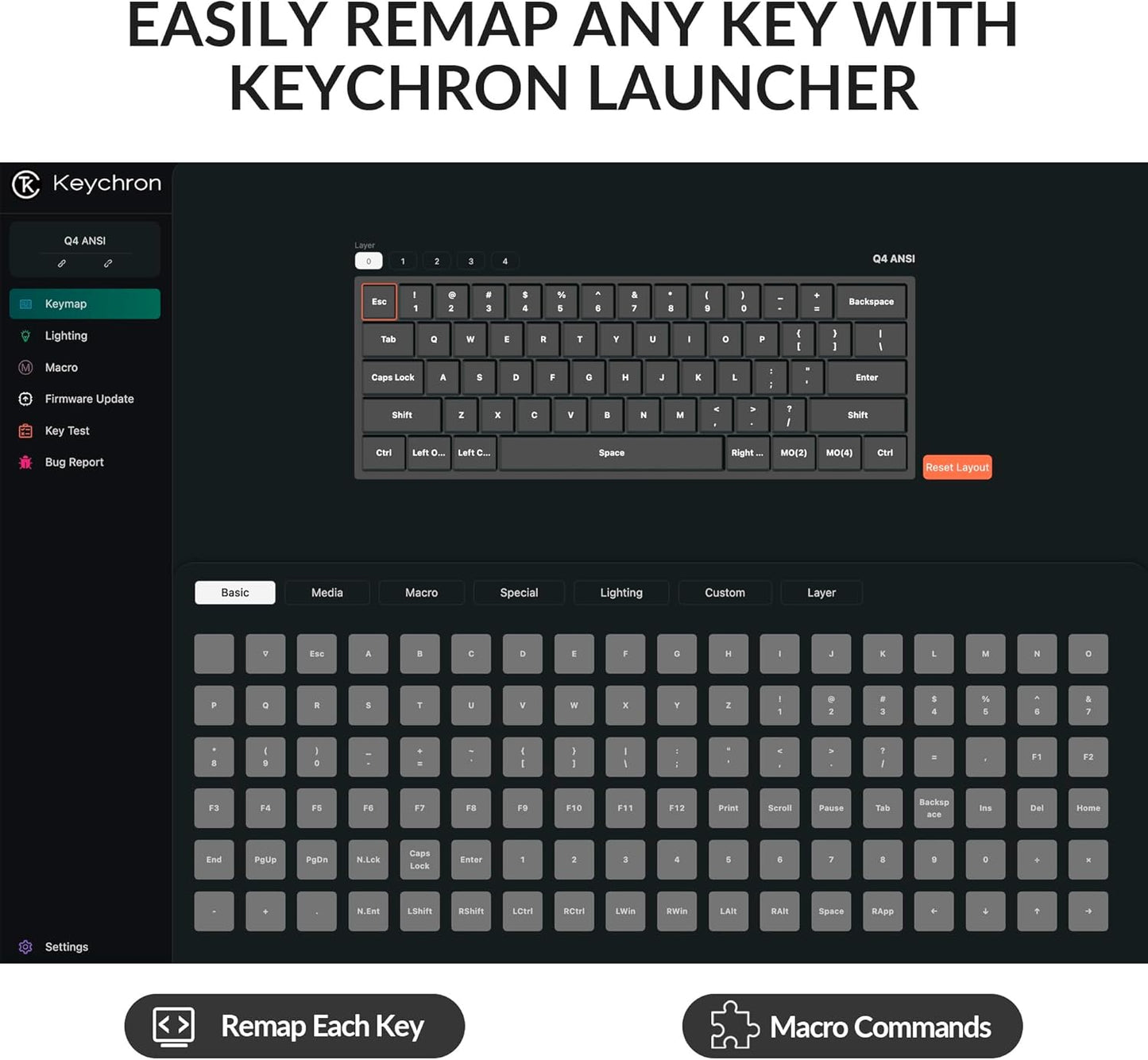 Keychron Q4 Wired Custom Mechanical Keyboard, 60% Layout QMK/VIA Programmable Macro with Hot-swappable Gateron G Pro Brown Switch Double Gasket Compatible with Mac Windows Linux(Navy Blue)