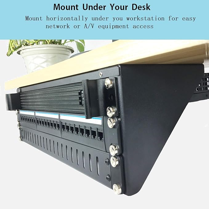 JINGCHENGMEI 3U 19 Inch Heavy Duty Vertical Wall Mountable Rack and 125 lb Wall Mountable Server Rack (3U150)