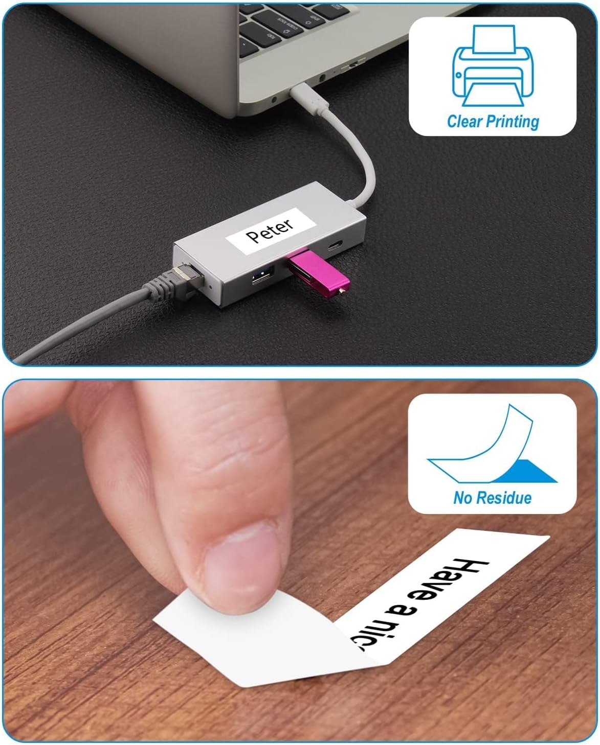 Weemay 1/2" Label Maker Refills Compatible for Brother Tze Tz Tape 12mm 0.47 Laminated White, for Ptouch Label Maker Machine Cube PTD210 PTP701BT PTD220 PTH110 PTH110BP PTH111 PTP750W PTD600, 6 Pack