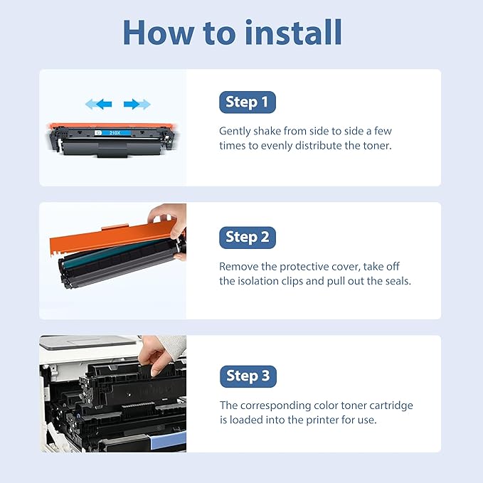 210X Toner Cartridges 4 Pack Compatible for 210X High Yield 210A Set for Color LaserJet Pro 4201dn 4201dne 4201dw 4201dwe MFP 4301dw 4301dwe 4301fdn 4301fdne 4301fdw 4301fdwe Printer(BK/Y/M/C)