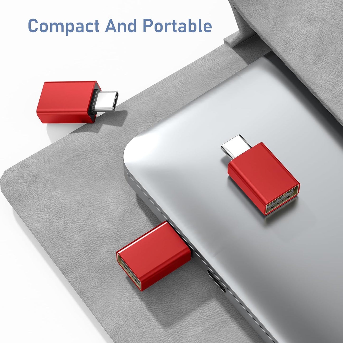 Basesailor USB C to USB Adapter 3Pack,Type C Thunderbolt 4 Converter,USBC Male to USBA 3.0 Female OTG Connector for Ford Mustang Mach-E,Tesla Model 3/Y,Samsung S25 S24,MacBook Pro Air,Camera,iPhone