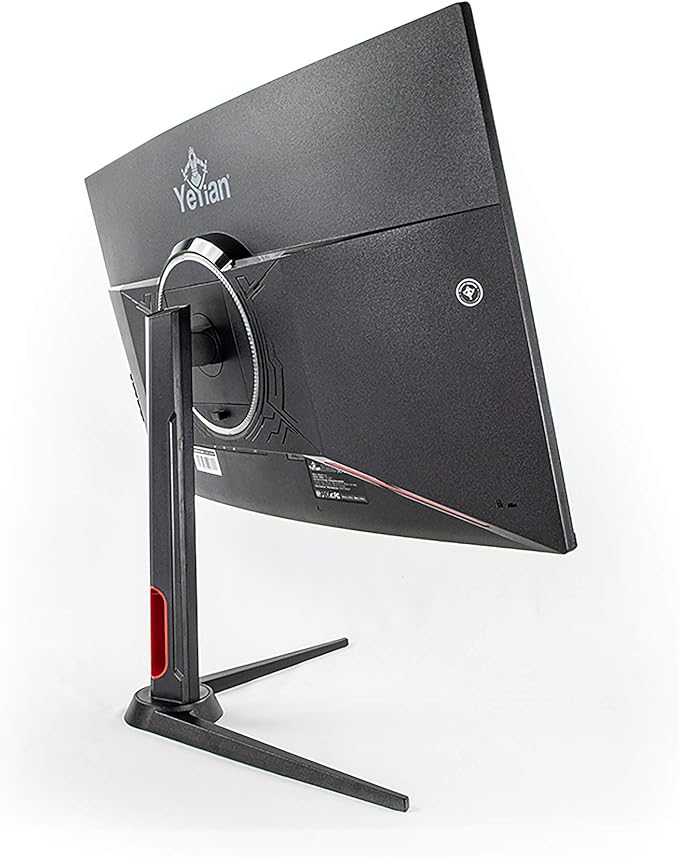 YEYIAN Sigurd 3500 32” Curved PC Gaming Frameless LED Monitor, 1080P HD, 165Hz, 1ms, 3000:1, 16:9, 178°, 16.7M Colors, AMD FreeSync, DP/HDMI, VESA Mountable, Tilt/Height/Pivot Adjustable