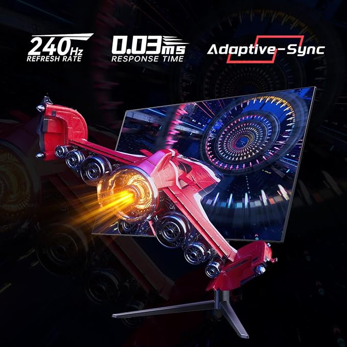 KTC 27 Inch OLED Gaming Monitor, QHD 2560 x 1440, 240Hz, 0.03ms, Type-C 65W, Built-in Speakers, G-SYNC & FreeSync, HDMI2.0, DisplayPort1.4, USB-C 3.0, G27P6