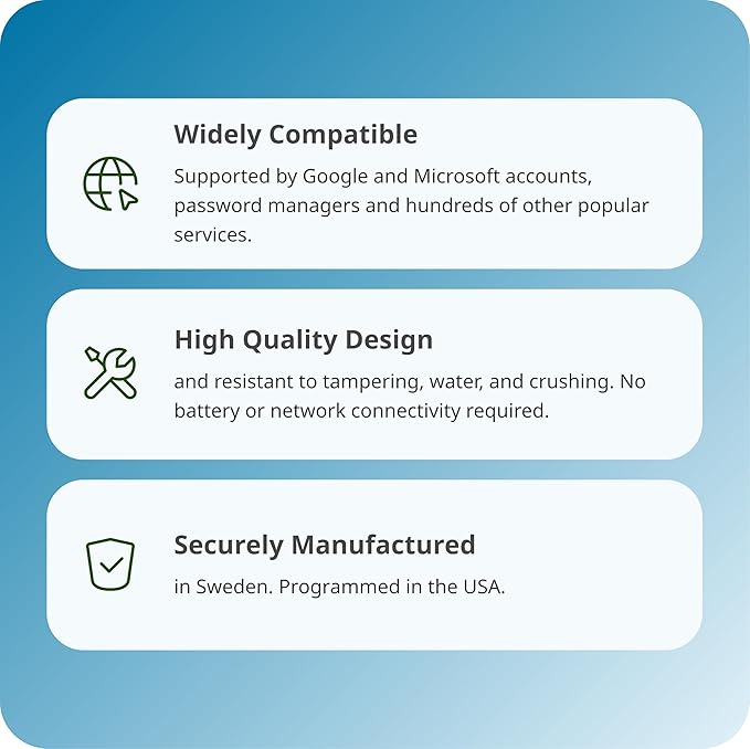 Yubico - Security Key C NFC - Basic Compatibility - Multi-Factor authentication (MFA) Security Key and passkey, Connect via USB-C or NFC, FIDO Certified
