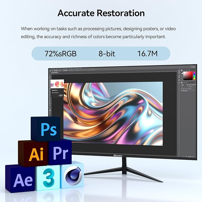 27 Inch FHD (1920x1080) Gaming Office Monitor,165Hz Refresh Rate, HVA Panel Computer Monitor, 1000:1 Contrast Ratio,100% sRGB HDMI and DisplayPort (G27X)