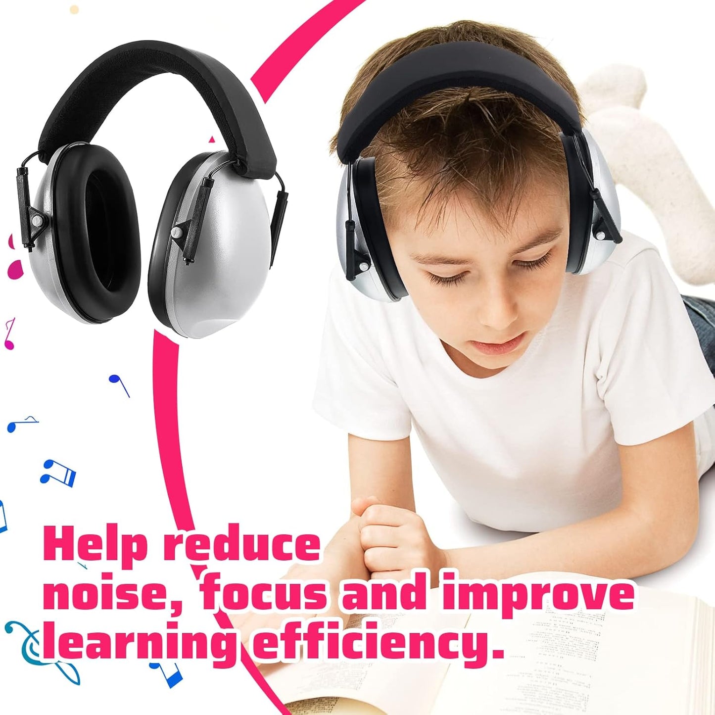 Amylove 12 Pcs Kids Ear Protection Noise Cancelling Headphones Ear Muffs Bulk 27db Adult Noise Reduction Hearing Earmuff(Universal Fit (kids & Adults),Classic Style,Vibrant Color)