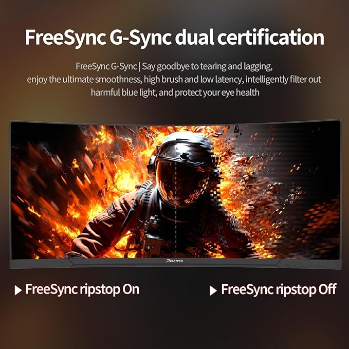 34 Inch Ultrawide Curved 180Hz Gaming Computer Monitor,1500R PC Screen 21:9 WQHD (3440x1440),100% sRGB,Adaptive Sync,3000:1 Contrast Ratio,DP,HDMI Compatible with Wall mounting-(R34V Horizon)