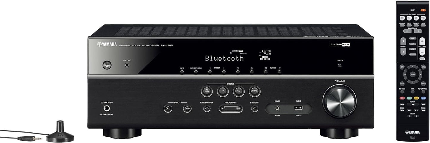 Yamaha Audio YHT-4950U 4K Ultra HD 5.1-Channel Home Theater System with 8" 50W RMS Powered Subwoofer Speakers, AV Receiver, True Surround Sound with Bluetooth Music Streaming (Black)