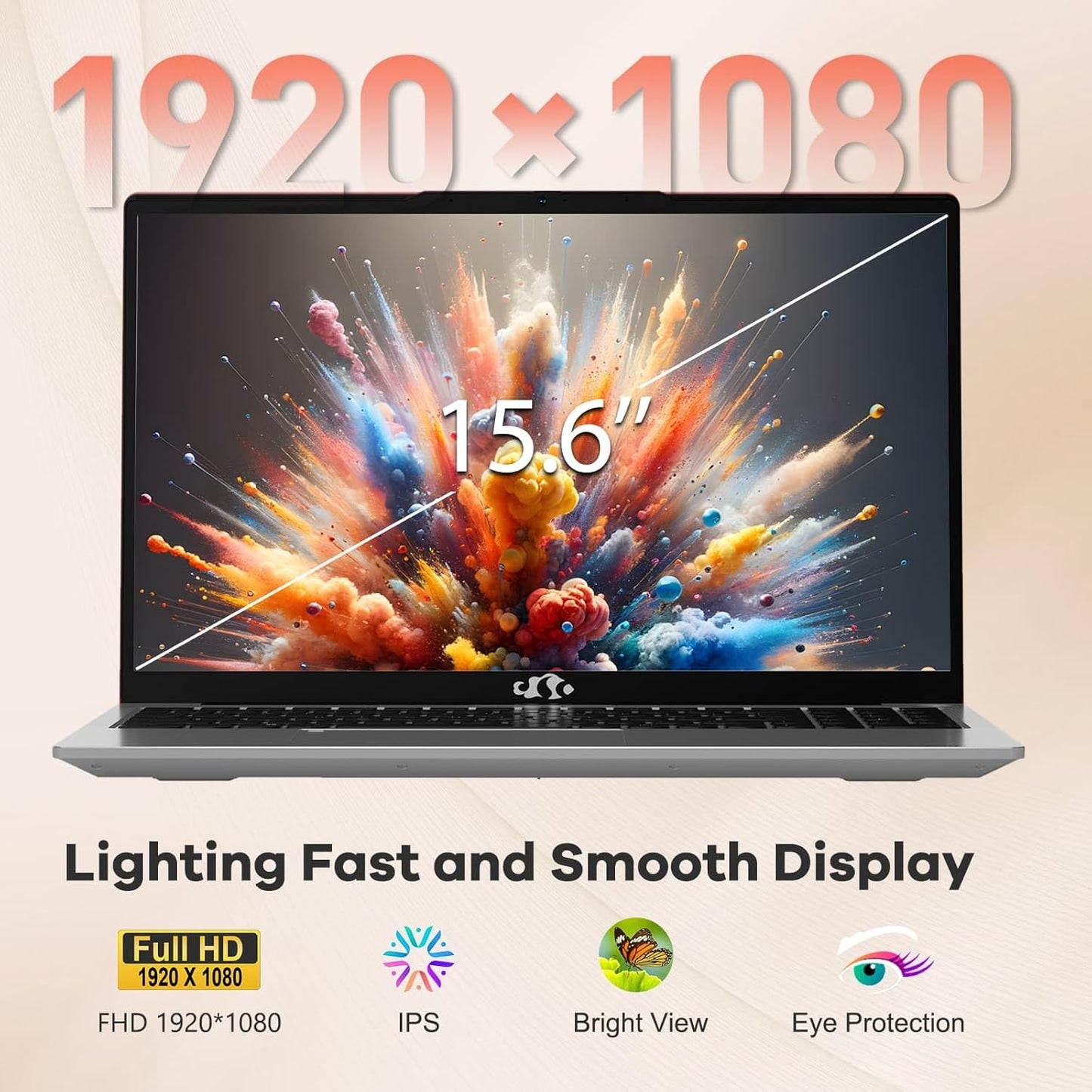NIMO 15.6" IPS FHD-Gaming-Laptop, AMD Ryzen 5 6600H 6-Cores 660M GPU 64GB DDR5 RAM 2TB SSD(Beat i7-1165G7, Up to 4.5GHz) Computer with 100W GaN Type C Fingerprint Backlit Keyboard Win 11