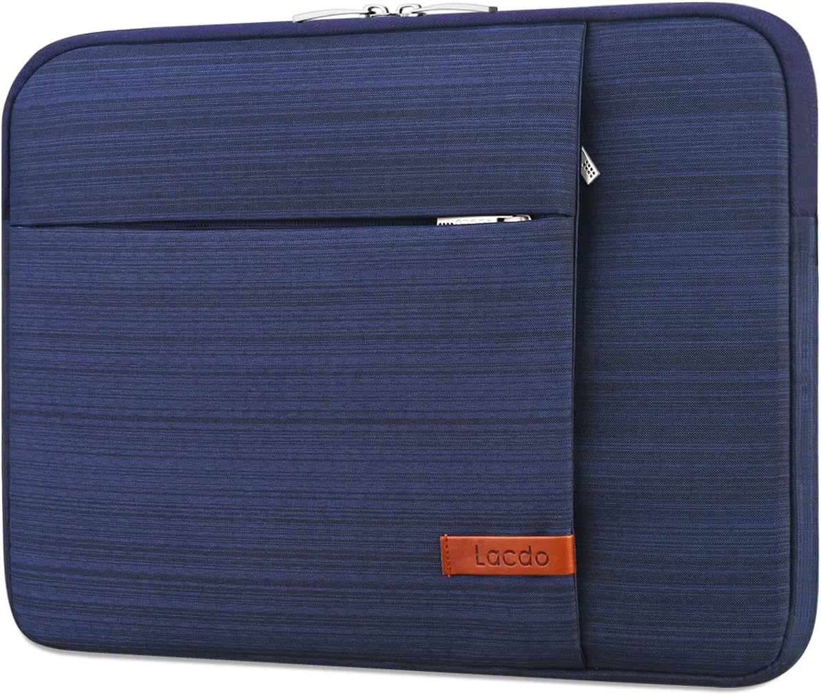 Lacdo Laptop Sleeve Case for 15 inch New MacBook Air M4 A3241 2025, M3 A3114, M2 A2941 2024-2023, 15 inch MacBook Pro A1990 A1707, Dell XPS 15 Plus Computer Case Bag with Accessory Pocket, Blue