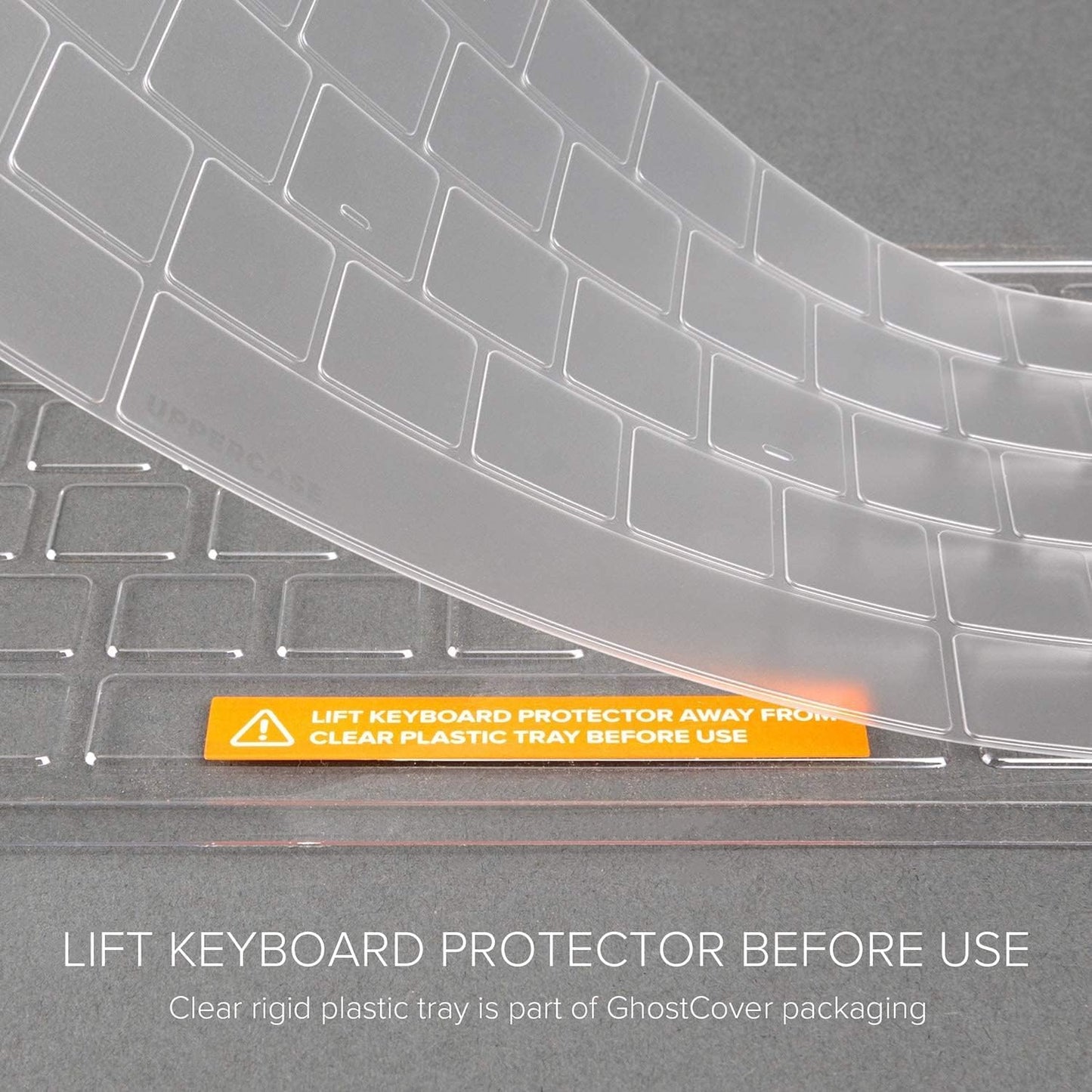 GhostCover Original Premium Ultra Thin Keyboard Cover Protector, Compatible with 2025 2024 2023 2022 2021 M4/M3/M2/M1 Pro/Max MacBook Pro 14/16, M4/M3/M2 MacBook Air 13/15, US ANSI Layout, Clear