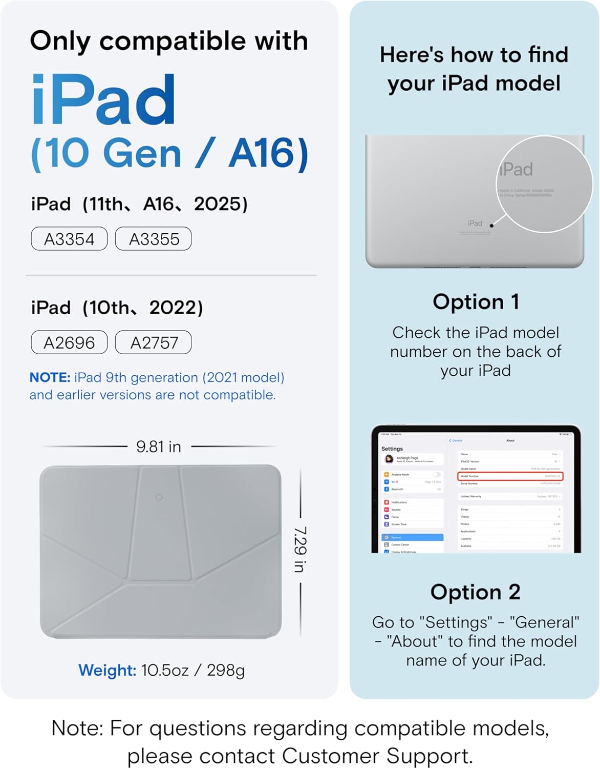 MOFT Dynamic Folio Case for iPad A16 11th Generation 11 Inch 2025/ iPad 10th Generation 10.9 Inch 2022, Silm Magnetic Stand Case with 20+ Viewing Angles, Auto Wake/Sleep, Cement x Sapphire