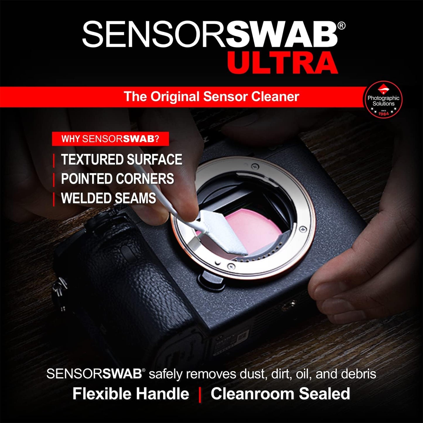 Photographic Solutions Digital Survival Kit - Type-3 (24mm) Sensor Swabs, PEC-PAD Photo Wipes, E-Wipe Packet, Eclipse Optic Cleaning Fluid - Camera Cleaning Kit with Travel Bag