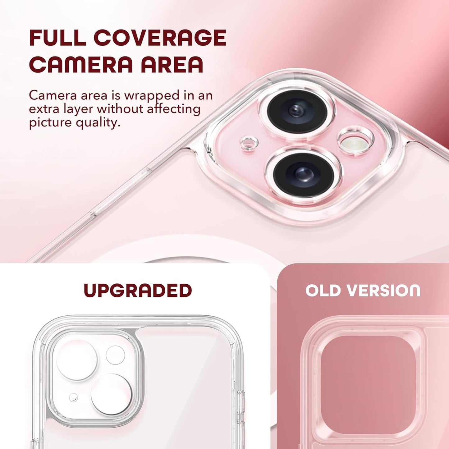 Magnetic for iPhone 15 Plus Case, Compatible with MagSafe, Built-in Privacy Screen Protector and Camera Protection, Anti Spy Full Body Dustproof Shockproof Hard Phone Case 6.7", Clear