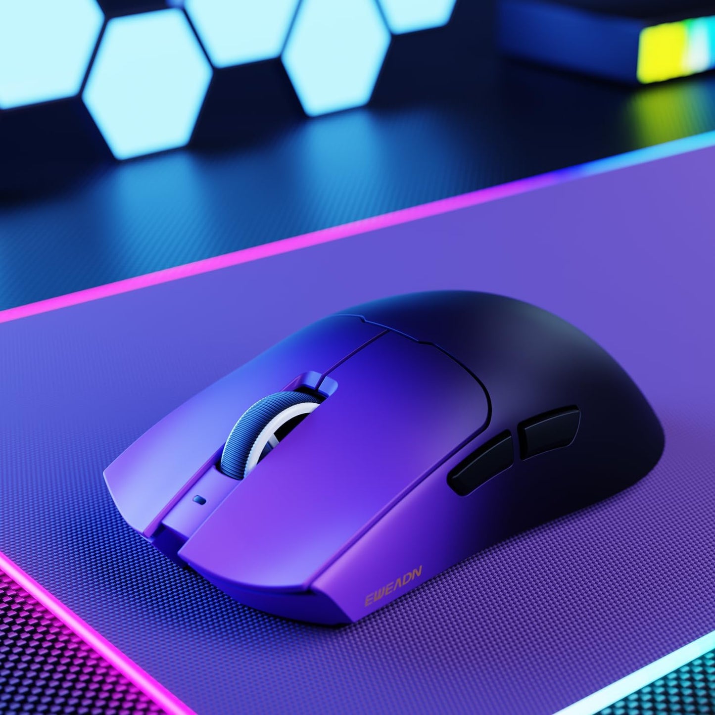 S9 Pro Wireless Gaming Mouse, 59G Ergonomic Computer Mouse, Triple Modes, 8K Polling, 26K DPI, PAW3395 Optical Sensor, Kailh Switch, 250h Battery Life, Programmable for PC/Win/Mac(Purple)