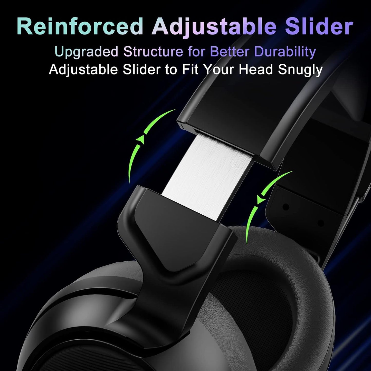 Jeecoo V20U USB Pro Gaming Headset for PC - 7.1 Surround Sound Headphones with Noise Cancelling Microphone- Memory Foam Ear Pads for Laptop Computers