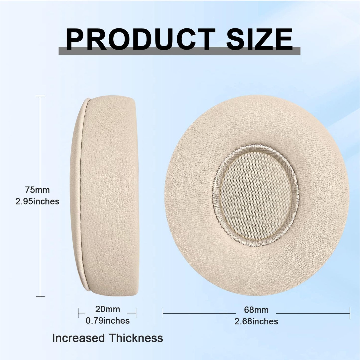 Replacement Ear Pads for Beats Solo 2 & Solo 3 Wireless On-Ear Headphones, Ear Cushions, Headset Earpads, Ear Cups Cover with Soft Protein Leather (Pink)
