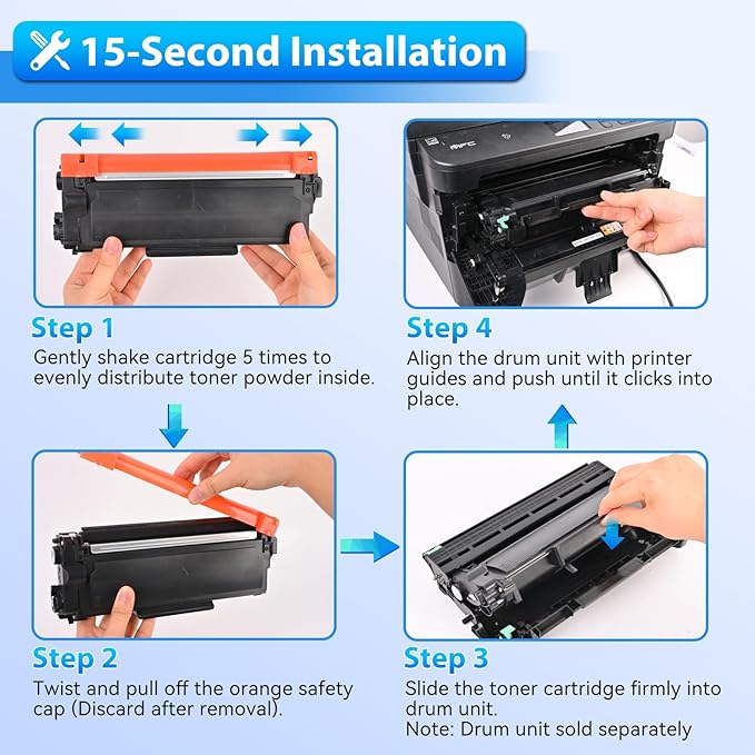 ZIPRINT TN660 Toner Cartridge and DR630 Drum Unit Compatible for Brother HL-L2300D HL-L2320D HL-L2360DW HL-L2380DW DCP-L2540DW DCP-L2520DW MFC-L2700DW MFC-L2740DW (2 Toners, 1 Drum Unit, 3 Pack)