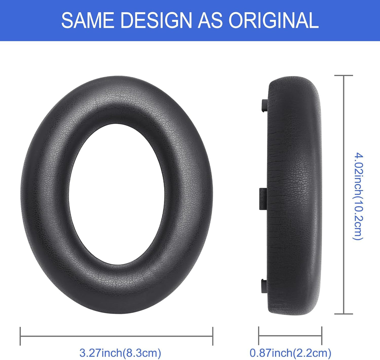 Replacement Ear Pads for Bose NC700 Noise Cancelling Headphones, Upgrade Protein Leather Earpad Cushions for Bose 700 Over-Ear Headset (Black)