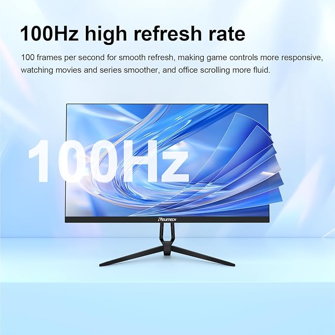 23.8-inch Full HD(1920 x 1080) Gaming Office Monitor,100Hz Fast-IPS Panels Computer Monitor, VESA 75 * 75mm Compatible, 100% sRGB, HDMI & VGA Ports（ R23 Pulse）