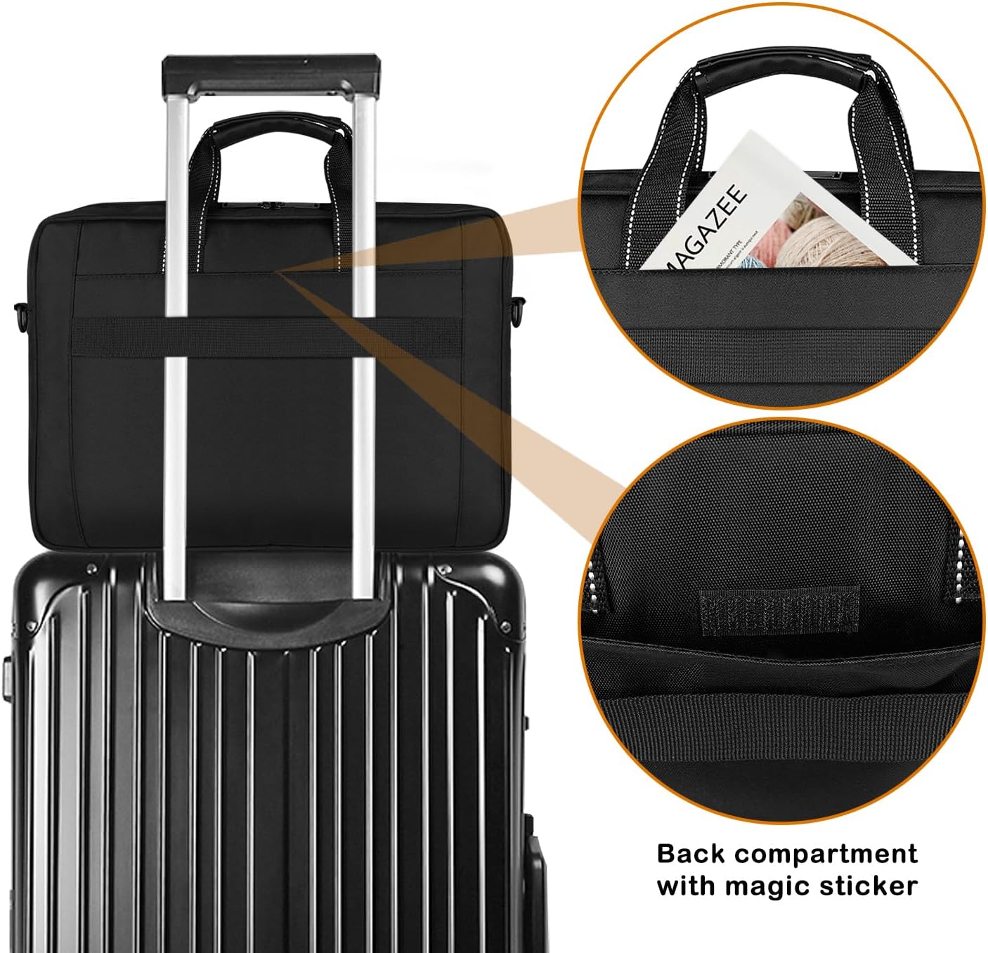 17 inch Waterproof Protective Laptop Messenger Briefcase with Adjustable Shoulder Strap, Men Women Travel/Business Bag Compatible with HP ZBook,ThinkPad,DELL Inspiron