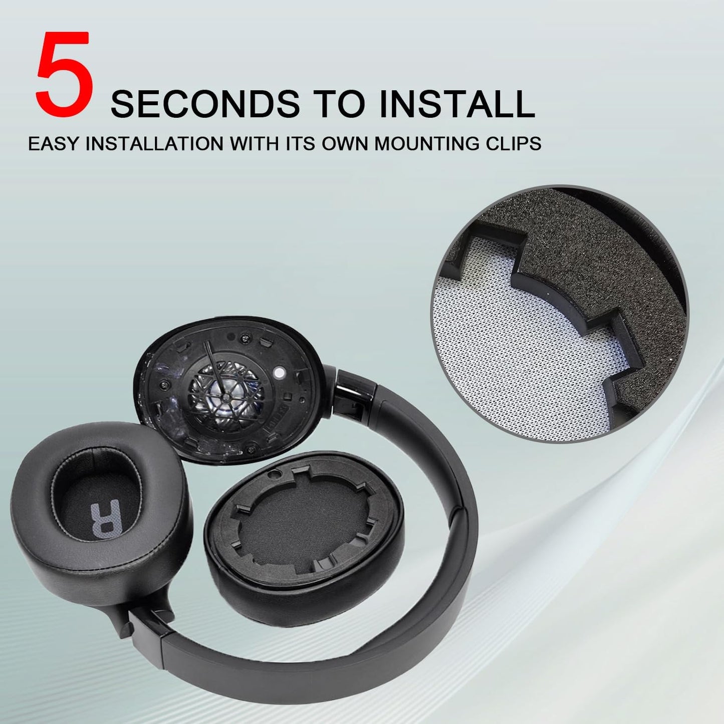 Replacement Ear Pads for JBL Tune 700(700BT)/710(710BT)/720(720BT)/750(750BT,750BTNC)/760(760NC)/770(770NC) Headphones, Headset Ear Cushions, Headset Earpads, Ear Cups Cover-White