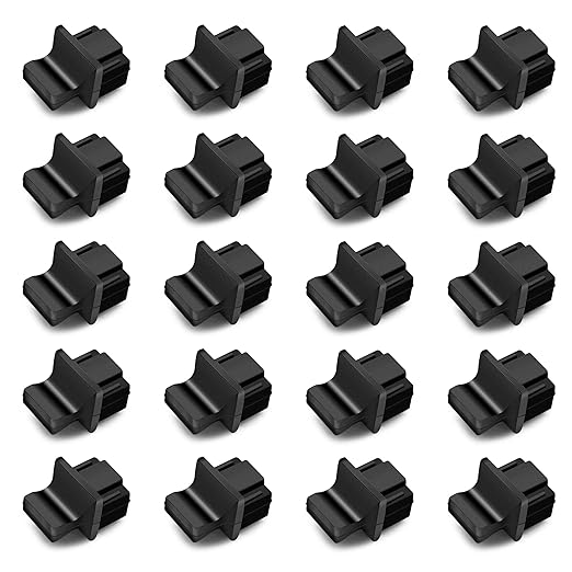RJ45 Dust Covers Caps Ethernet Port Plugs Suitable for Open Slot on Network Switch Silicone 20pcs/Pack