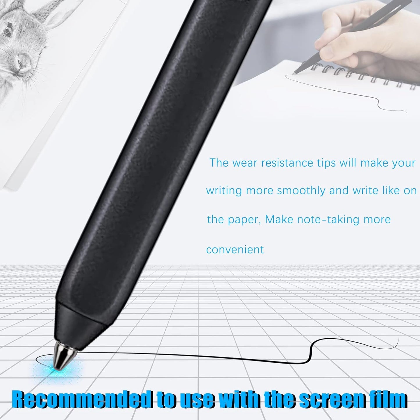 Universal Fit No Worn Out Fine Titanium Alloy Fine Pencil Nibs Compatible with BOOX Pen 2 Pro,iReader,IFLYTEK,Lamy AL-Star Digital Pen, Ballpoint Replacement Tips for eReader Digital Pen,2 Pcs