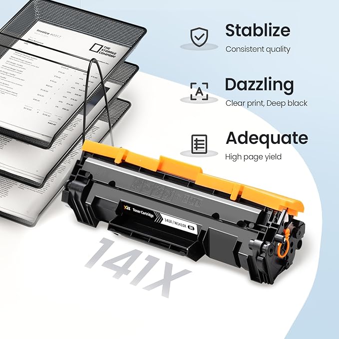 XJI 141X(with Chip) Compatible Toner Cartridges High Yield Replacement for HP 141 X A W1410X 141A W1410A Ink, for Laser Jet M110w MFP M139w M140w Printer Black