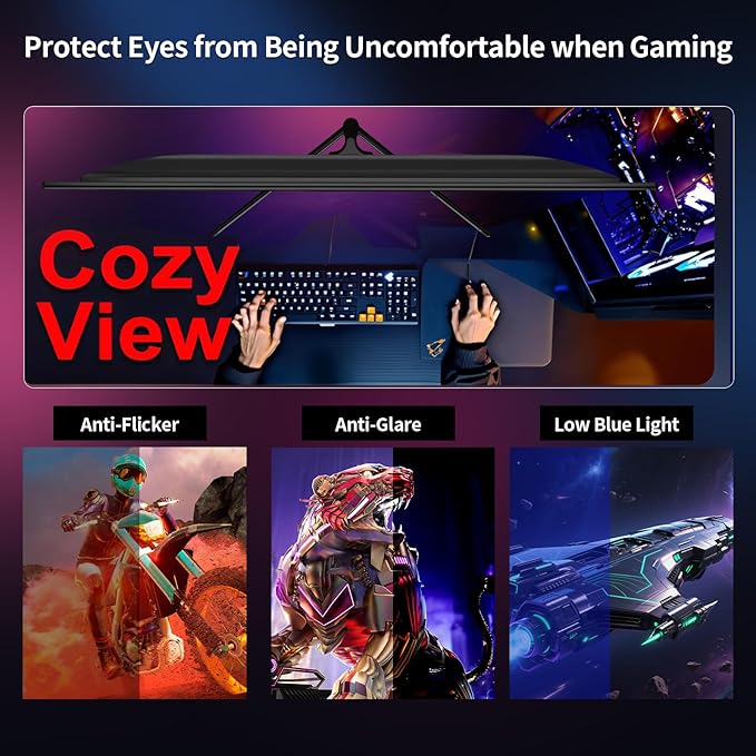 ZZA 24.5" Curved Gaming Monitor, 240Hz|144Hz FHD(1920 * 1080P) VA Screen Computer Monitor, Supports Freesync, 120% sRGB, Blue Light Filter,AMD Freesync, Wall Mountable Installs(HDMI 1.4/DP 1.2)