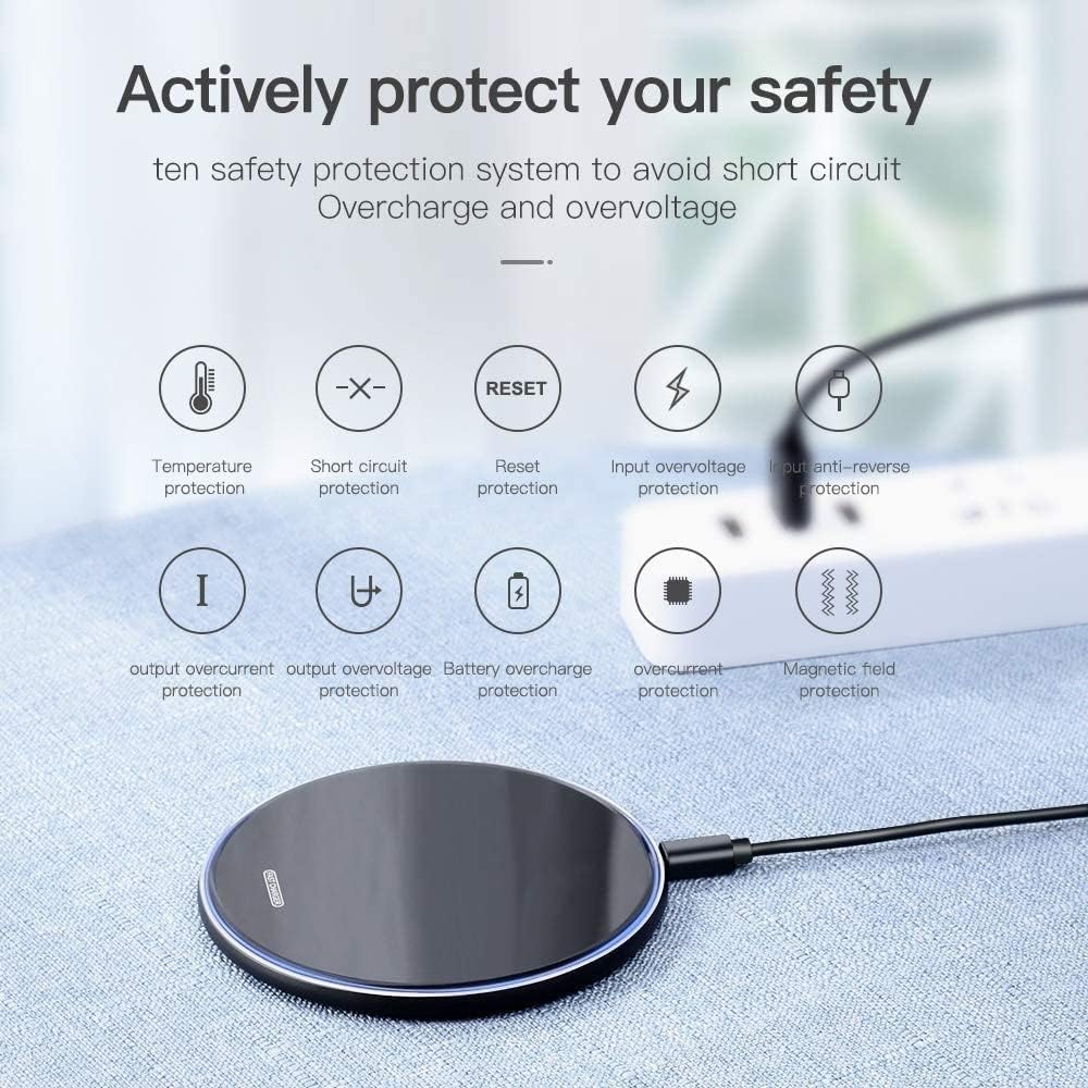 Fast Wireless Charger,20W Max Wireless Charging Pad Compatible with iPhone 16/16 Pro/Pro Max/15/14/13/12/11/X,AirPods;FDGAO Induction Charge Mat for Samsung Galaxy S25/S24/S23/S20/Pixel/G8