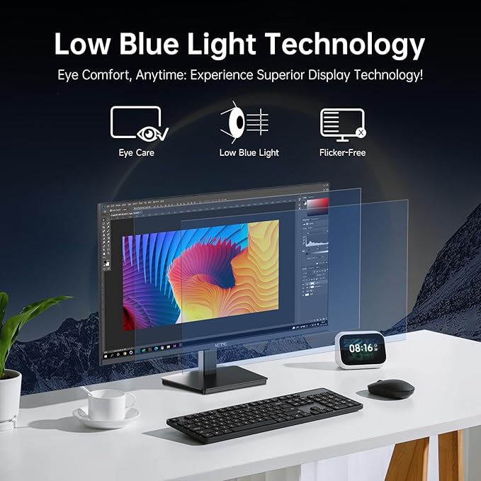 KTC 27 Inch 4K UHD(3840 * 2160) Computer Monitor - IPS Monitor, 60hz, HDR400, Anti-Blue Light Screen, DCI-P3 95% 125% sRGB, Support FreeSync and GSync, PC Monitor for Design, Work,Casual Gaming