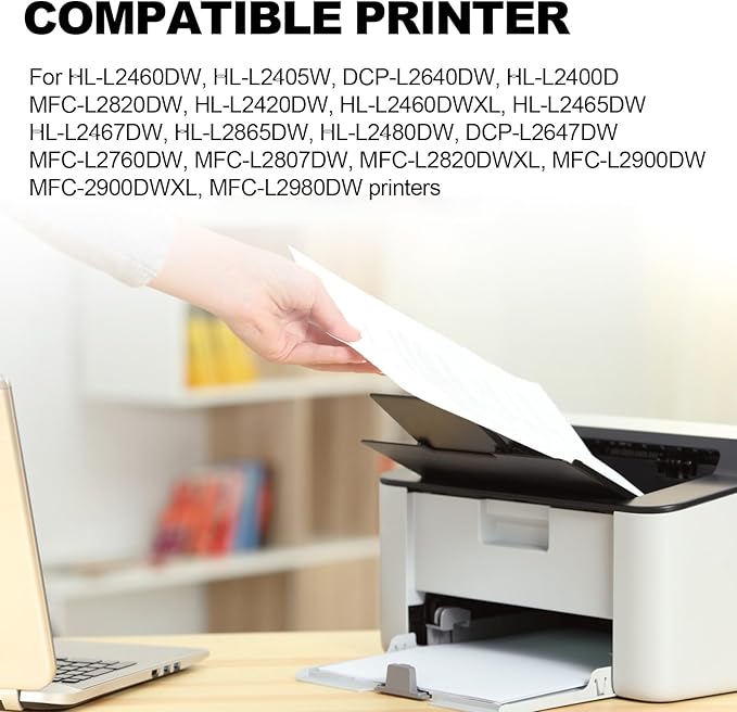TN830XL Toner Cartridge Replacement for TN830XL TN830/XL/V Toner Compatible with Brother HL-L2460DW HL-L2405W HL-L2400D HL-L2480DW MFC-L2820DW XL MFC-L2900DW DCP-L2640DW Printer