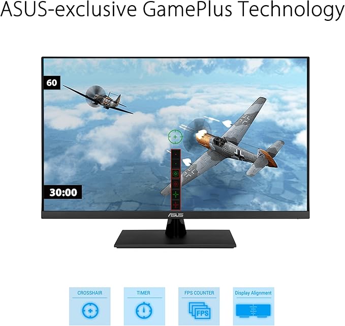 ASUS 31.5” 4K HDR Eye Care Monitor (VP327Q) – UHD (3840 x 2160), 99% sRGB, HDR-10, Adaptive-Sync, Speakers, DisplayPort, HDMI, Flicker Free, Blue Light Filter, VESA Mountable,Black