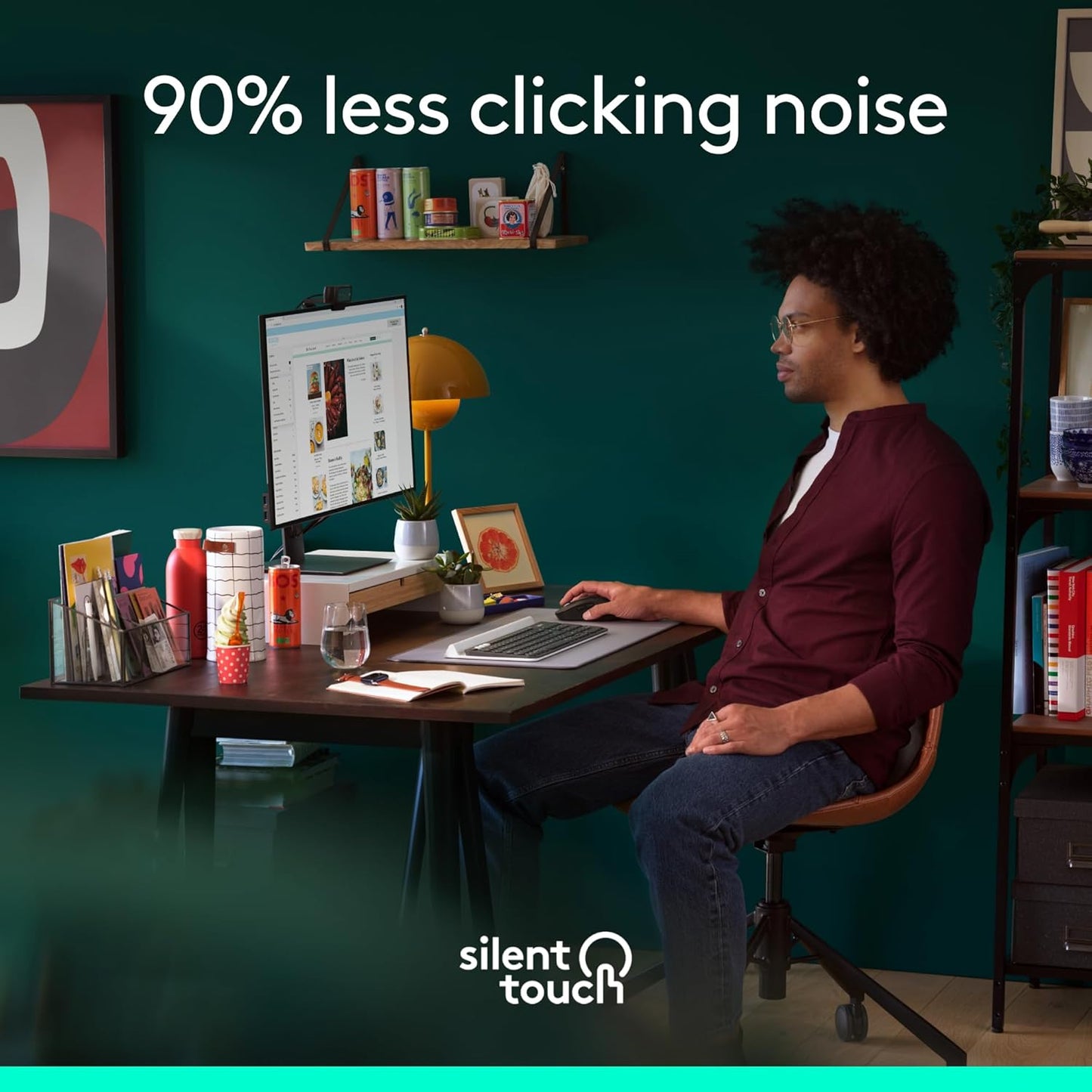 Logitech Wireless Mouse Signature M650 L Full Size - Large Hands, 2-Year Battery, Silent Clicks, Customizable Buttons, Bluetooth, PC/Mac/Chromebook - Black, Right-Handed, Large