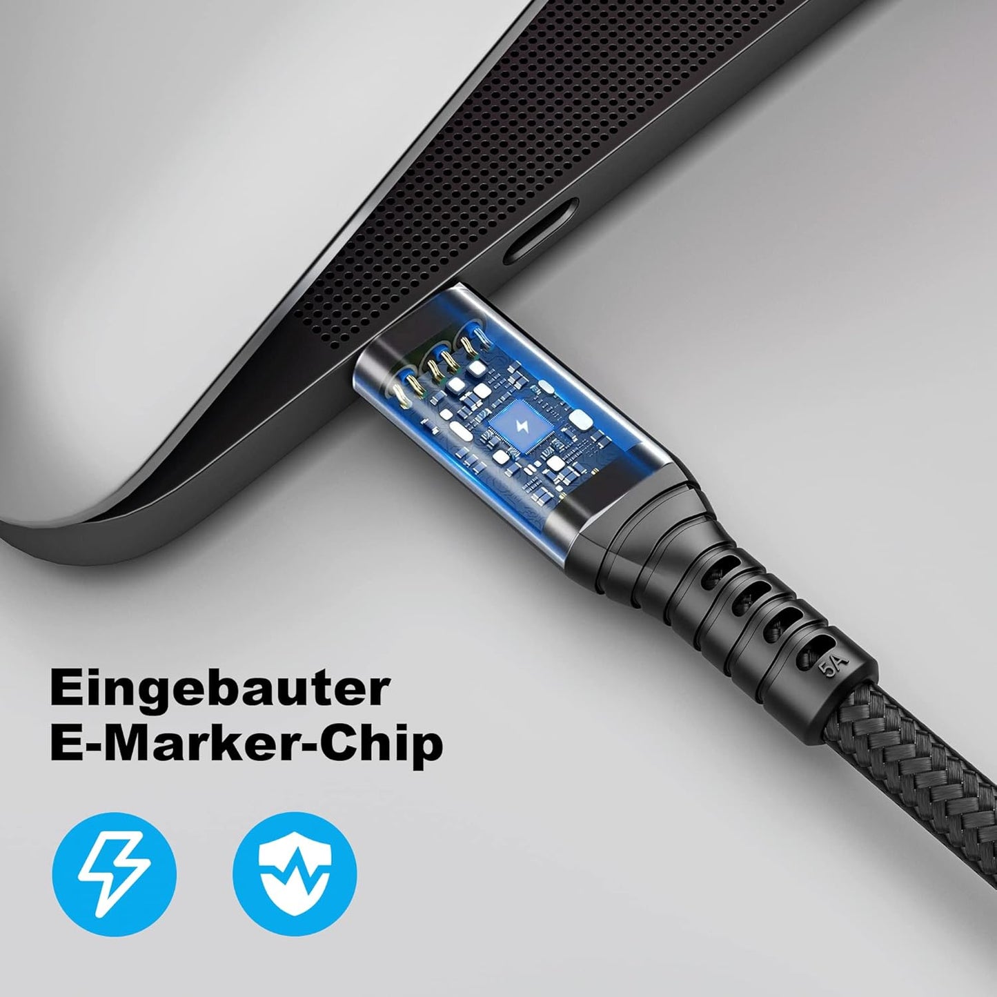 2pack USB c Cable 3.3FT,usbc to usbc 3.1,10gbps Data Transfer USB-c Video 4K Monitor Cable 100W High Speed Fast Charging Cord Compatible with Thunderbolt3