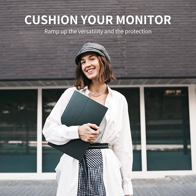 Portable Monitor 15.6" 1080P FHD USB-C HDMI Computer Display with Smart Cover and Dual Speakers, Travel Monitor for Laptop Mac PC Phone PS4/5 Xbox Switch