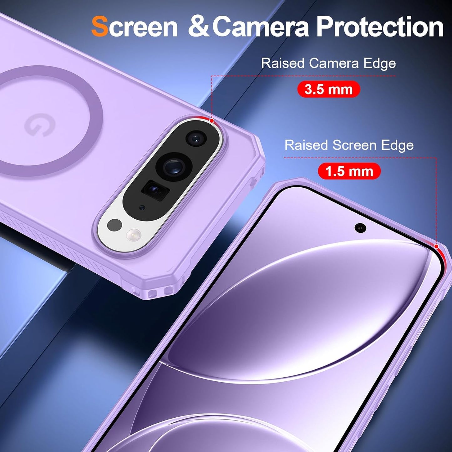 Magnetic for Google Pixel 9 Pro XL Case, [Military Grade Drop Protection] [Compatible with MagSafe] Shockproof Slim Translucent Matte Anti-Slip for Women Girls Men Case, Lavender