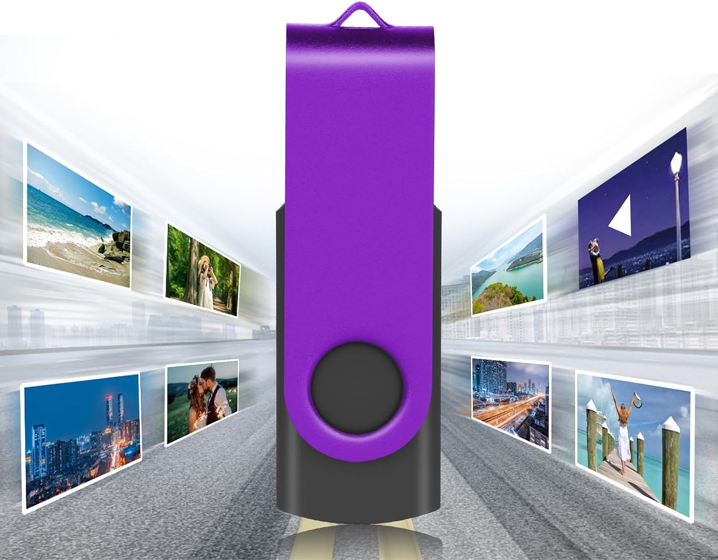EASTBULL Flash Drives Bulk 32GB USB Thumb Drive 10 Pack USB 2.0 Memory Stick Swivel Pen Drive with Lanyard for Storage and Backup (32 GB 10 Colors)