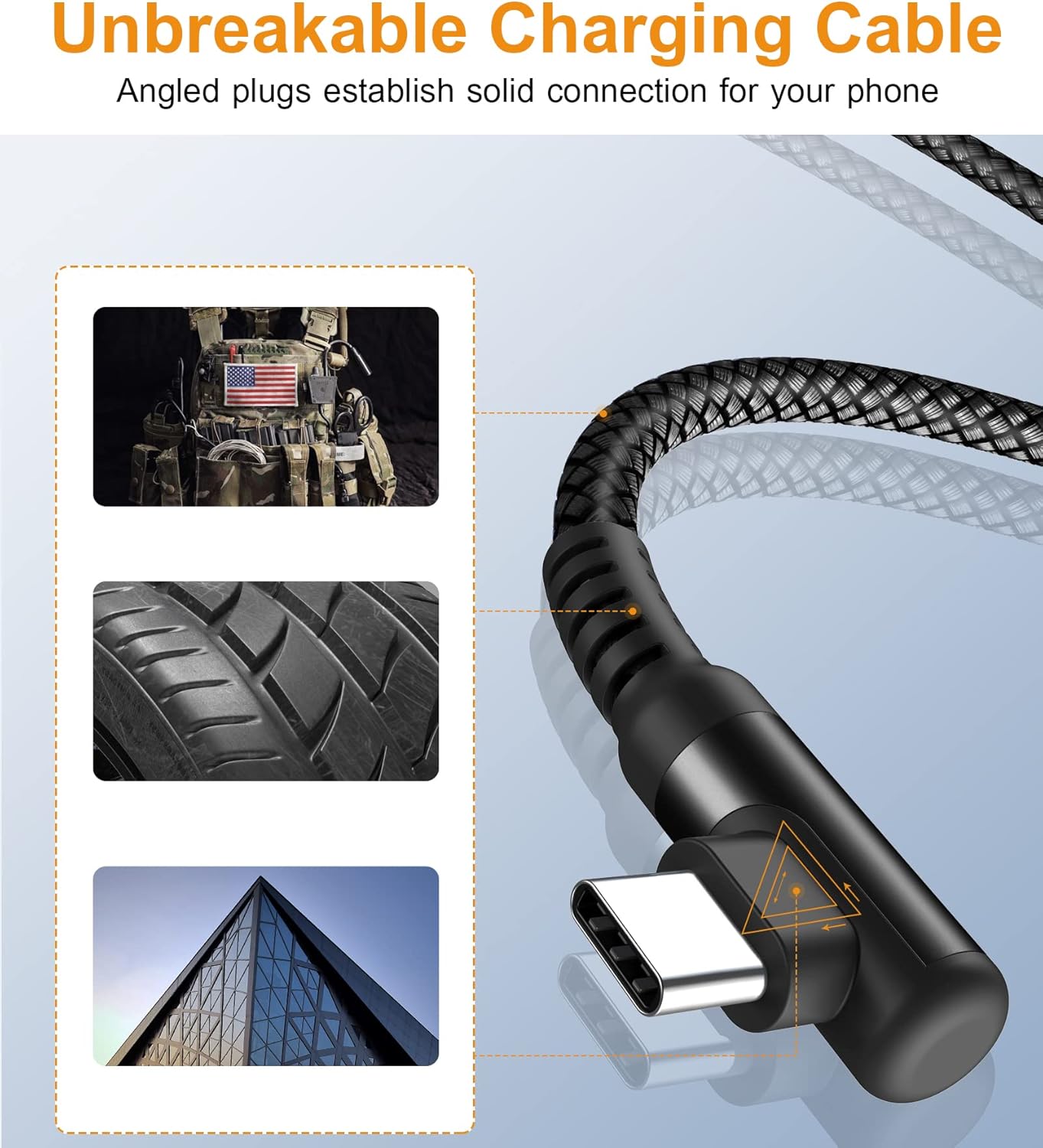 sweguard USB Type C Charger Cable Right Angle [2-Pack,10FT] iPhone 16 Charger Nylon Braided Cord for iPhone 15 16 Pro Max Samsung Galaxy S25 S24 S23 S22 S21 S20 S10 S9 Note A15 A55 Flip Pixel LG Moto