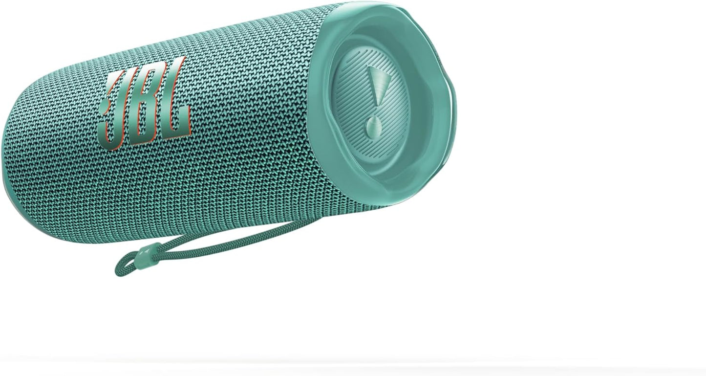 JBL Flip 6 - Portable Bluetooth Speaker, powerful sound and deep bass, IPX7 waterproof, 12 hours of playtime, JBL PartyBoost for multiple speaker pairing for home, outdoor and travel (Teal)