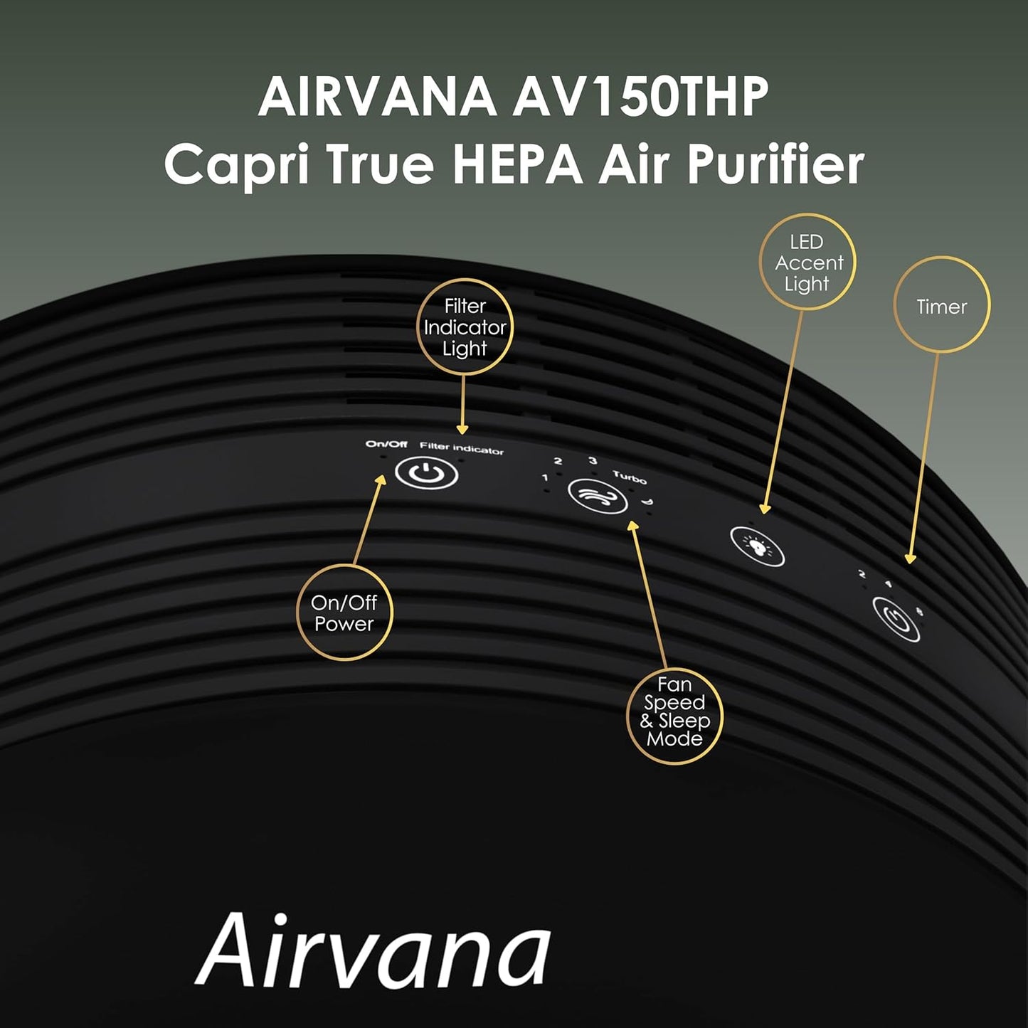AV150 Tabletop Air Purifier, Graphite