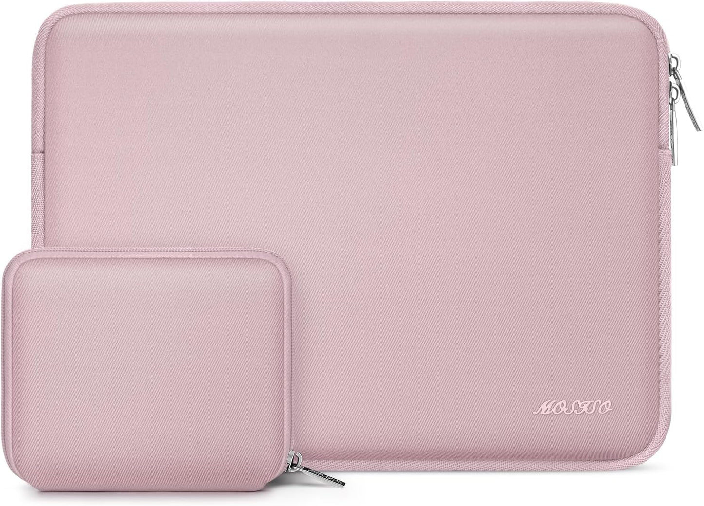 MOSISO Laptop Case 18.5 inch, 18-18.5 inch Laptop Sleeve Bag Compatible with ASUS Gaming Monitor HP Dell Lenovo Notebook, Neoprene Computer Sleeve Bag with Small Case, Baby Pink