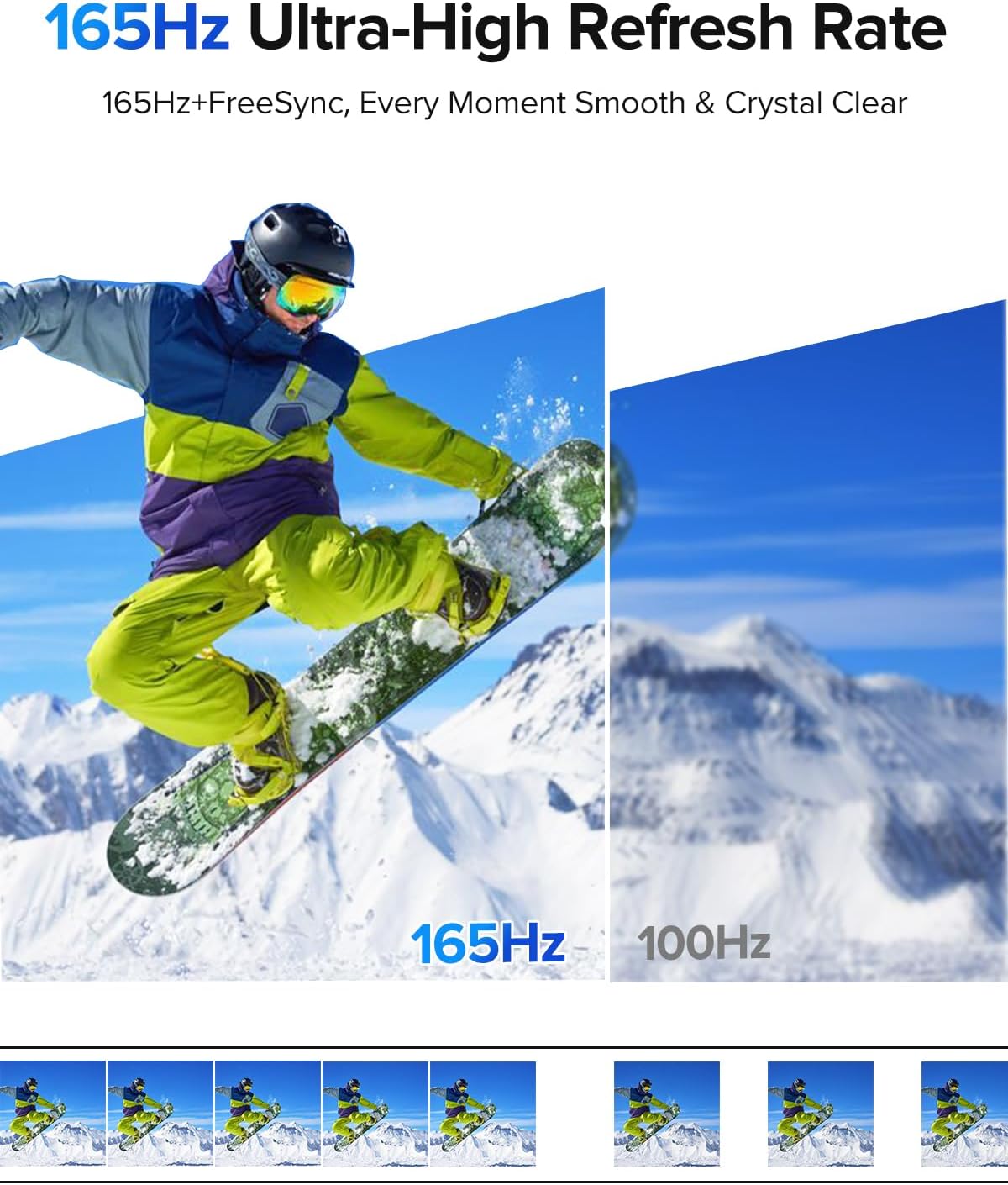 UPERFECT 24.5" 2K Portable Monitor Touchscreen, 165Hz Gaming Monitor FreeSync 0.1ms Fast IPS Large Screen, Built-in 180° Adjustable Stand/VESA, USB-C HDMI Second Screen for Laptop, Phone, Game Console