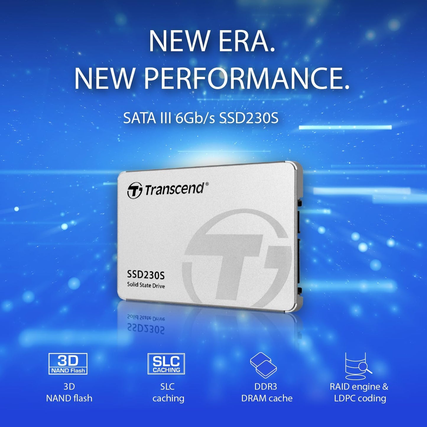 Transcend 512GB SATA III 6Gb/s SSD230S 2.5” Solid State Drive TS512GSSD230S,Silver